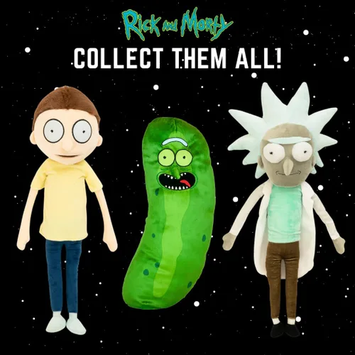 Vista 5 de Franco Collectibles Kidult Adult Swim Rick & Morty - Peluche súper suave, (producto 100% oficial), Rick The Scientist