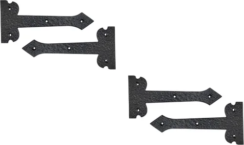 Vista 17 de Adonai Hardware Agee - Correa de aluminio resistente de 7 pulgadas con bisagra frontal falsa o falsa o falsa (paquete de 4, latón antiguo)
