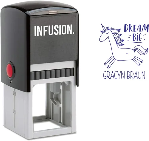 Vista 16 de Infusion Sello con nombre de niño autoentintado para niños (Bee Great)