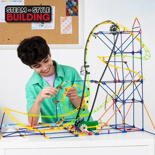 Vista 2 de K'NEX Education - Exploraciones STEM: Set de construcción de montaña rusa, 546 piezas, set de construcción creativa, a partir de 8 años