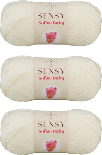 Vista 15 de Sensy Softee Hilo para Bebé, 3.5 oz, 275 yardas, Gauge 3 Light (Almendra)