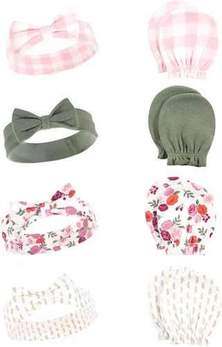 Vista 70 de Hudson Baby Conjunto de diadema de algodón y manoplas para rascar para bebé