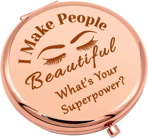 Vista 8 de Regalos de manicurista de uñas, regalos tecnológicos para mujeres, espejo de maquillaje compacto, regalo para artistas, regalo de esteticista