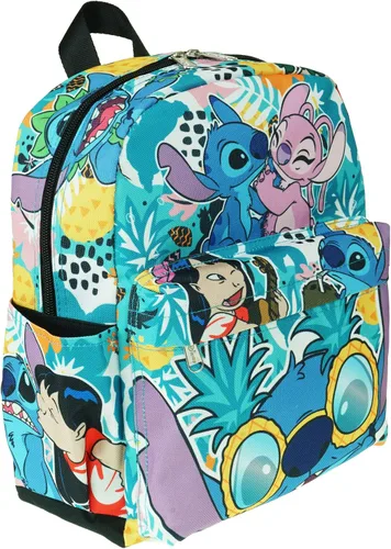 Vista 2 de Lilo & Stitch A21273 - Mochila de lujo con estampado de gran tamaño, 12 pulgadas, Varios colores, Mochilas Daypack