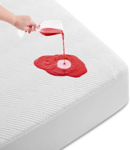 Vista 10 de Cozymaker Protector de colchón 100% impermeable, tamaño individual, funda de colchón refrescante ajustable de 8 a 21 pulgadas, bolsillo profundo