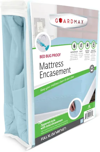 Vista 92 de Protector de colchón Guardmax con cremallera funda contra insectos para cama 100% impermeable suave, hipoalergénico y transpirable