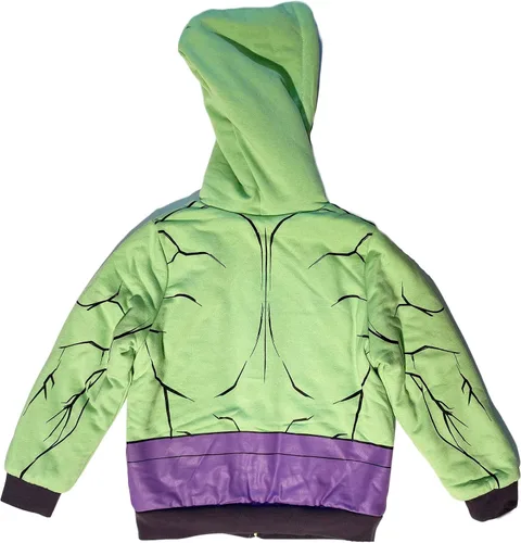 Vista 4 de Marvel The Incredible Hulk - Sudadera con capucha de forro polar Sherpa para niños