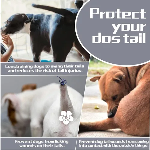 Vista 5 de 2 fundas protectoras de cola de perro para heridas, colas de perros curan manga, cuidado de heridas de perro para perros medianos y grandes
