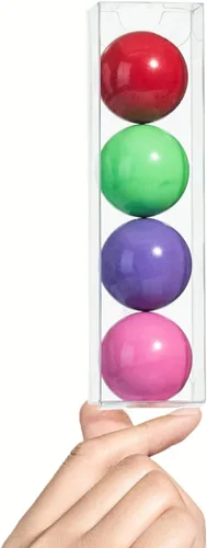 Vista 7 de SLShePack Tubos transparentes para chicles para fiestas, 12 cajas de dulces de 1 x 1 x 6 pulgadas para 6 bolas de goma
