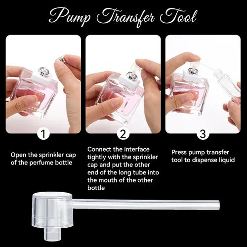 Vista 4 de 10 piezas de kit de herramientas de recarga de perfume, herramientas de transferencia de dispensador de perfume de plástico, juego de herramientas