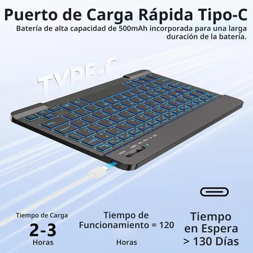 Vista 6 de FUWANG Funda para iPad de 9ª/8ª/7ª generación con teclado de 10,2 pulgadas Negro dorado