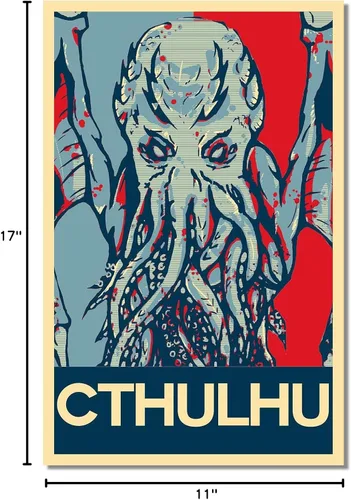 Vista 2 de EvolveFISH Póster de Cthulhu - [11" x 17"]