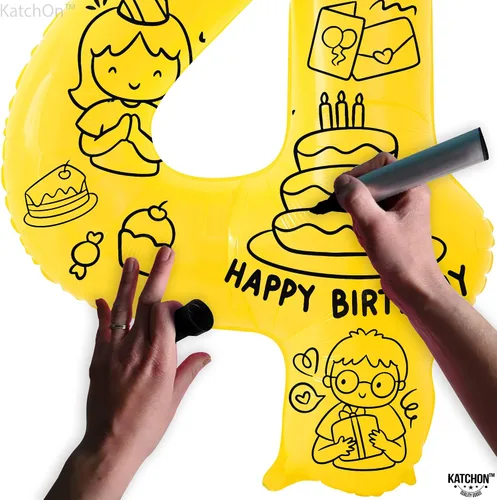 Vista 95 de KatchOn Globo negro del número 1 de 40 pulgadas, globo de feliz cumpleaños Large Mylar Number One Balloon for 1st Birthday Decorations, Foil