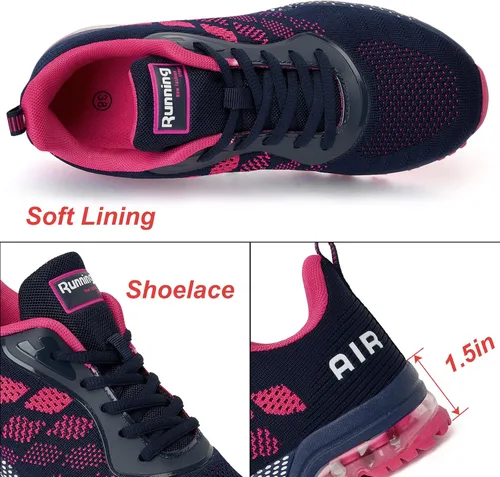 Vista 3 de Akk Women Air Shoes Running Sneakers Tennis Walking Shoes Mesh Breathable Gym Work Fashion Sneakers