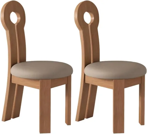 Vista 20 de YVYKFZD Dining Chairs Set, Solid Wood Dining Room Chair, Upholstered Kitchen Chairs, Unique Key-Shaped Living Room Chair, for Offices Bedroom Study
