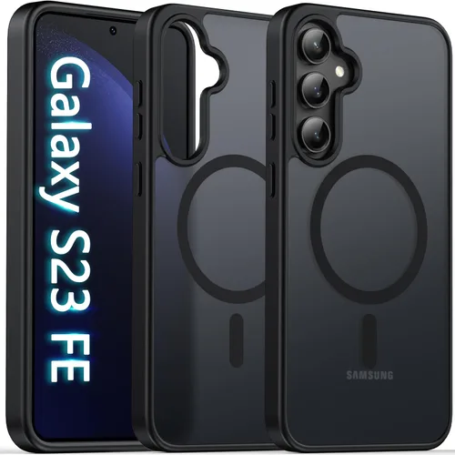 Vista 94 de Oterkin Funda magnética para Samsung Galaxy A17 mate, funda de teléfono A17 compatible con MagSafe esmerilada, translúcida, a prueba de golpes Negro