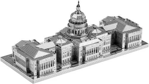 Vista 5 de Metal Earth Fascinations Premium Series US Capitol 3D Kit de modelo de metal con pinzas