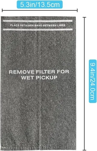 Vista 2 de Paquete de 6 bolsas de filtro de tela antipolvo 9-38737 de repuesto para aspiradoras Craftsman de 2 a 2.5 galones en húmedo/seco y aspiradora