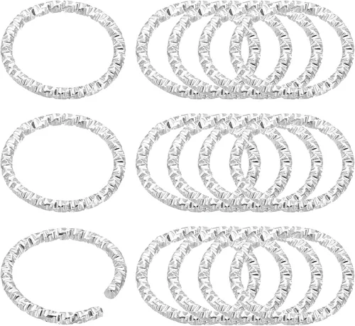 Vista 13 de PATIKIL Anillo con dije de copa de vino de 0.05 x 0.59 pulgadas, paquete de 100 aretes de metal con cuentas trenzadas, anillos abiertos, dorado