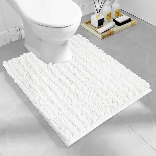 Vista 40 de Yimobra Alfombras de Baño Antideslizantes Lavables - Alfombra de Baño de Chenilla Ultra Suave Absorbente, Alfombra Peluda de Secado Rápido para Negro