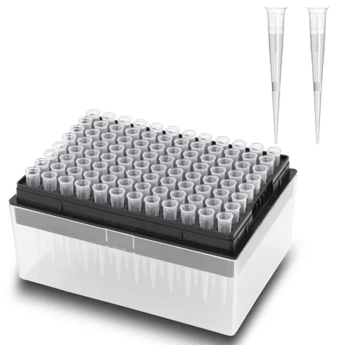 Vista 10 de ONiLAB - Puntas universales de pipeta de 200 µL, 96 puntas/estante, sin ADNasa/RNasa