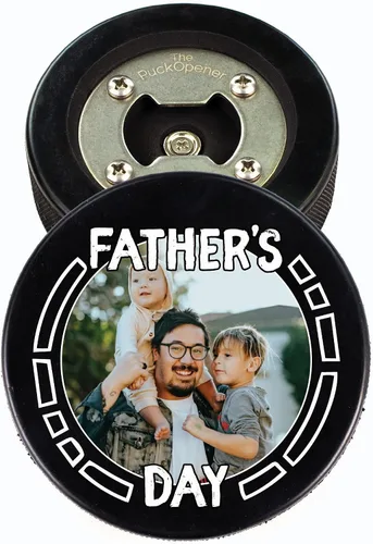 Vista 7 de Abridor de botellas de hockey para el Día del Padre, regalo personalizado impreso para el mejor papá, tamaño oficial, diseño personalizado de Thanks