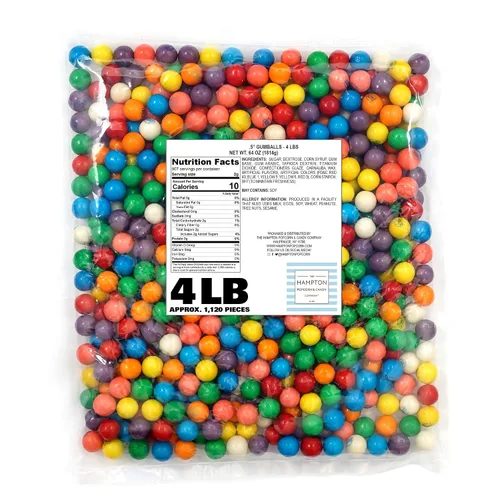 Vista 7 de Bolas de chicle para máquina de chicle, mini bolas de goma de mascar de 0.5 pulgadas, aprox. 560 piezas, bolsa a granel de 2 libras, bolas de goma