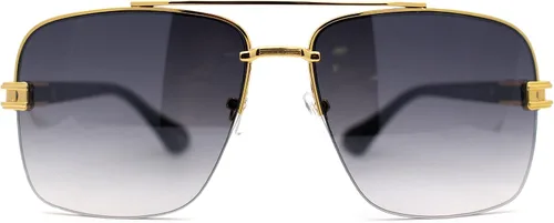 Vista 2 de SA106 Gafas de sol Mobster Half Rim 90s de lujo OG para hombre