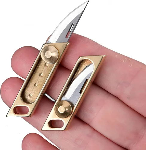 Vista 2 de Mini navaja, cuchillo utilitario, herramientas EDC geniales, se utiliza para abrir letras, paquetes y cajas