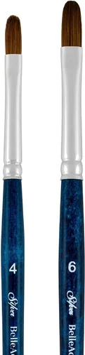 Vista 10 de Silver Brush Limited BA-2753S BelleAqua - Juego de pinceles redondos básicos para acuarela, 3 piezas, mango corto profesional, juego de pinceles