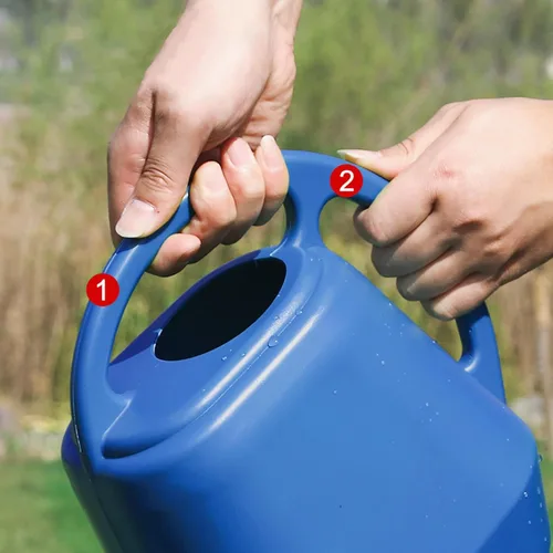 Vista 4 de Regadera de 1 galón para plantas de interior, boquilla larga 2026 de gran capacidad, regadera de plástico moderna con mango ergonómico, regadera al