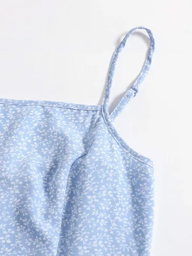 Vista 3 de Floerns Vestido corto acampanado de cintura alta para mujer