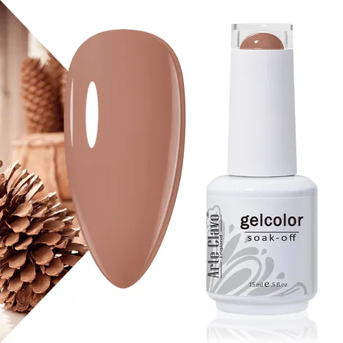 Vista 28 de Arte Clavo Pearlescent Nude Gel Nail Polish 15ml - HEMA Free Soak off UV LED Nail Gel for Manicure, DIY Nail Art, Home Salon Use 11029
