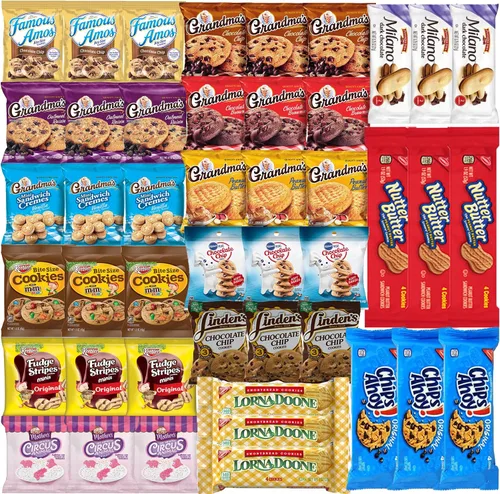 Vista 4 de Paquete Variado de Galletas Envueltas Individualmente - Surtido a Granel de Galletas Paquete de Cuidado Muestrador Caja de Regalo (45 Unidades)