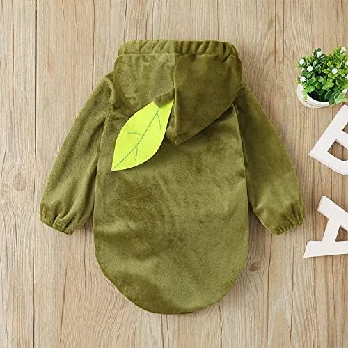 Vista 2 de Lindo disfraz de aguacate de halloween unisex para bebés y niños pequeños disfraces de terciopelo