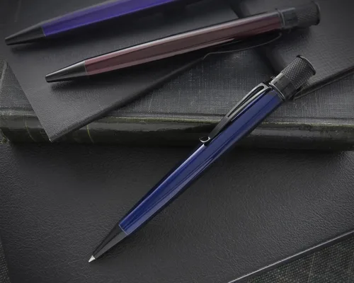 Vista 3 de Retro 51 Tornado™ Stealth - Bolígrafo roller azul y negro