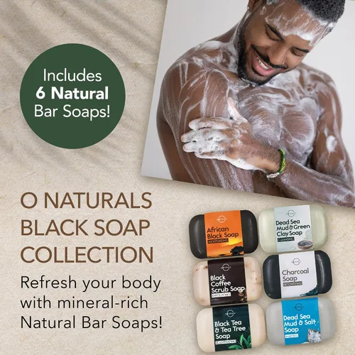Vista 2 de O NATURALS Jabón en barra 100% natural, set de regalo, ingredientes orgánicos y aceites esenciales, regalos de spa para mujeres y hombres, gel