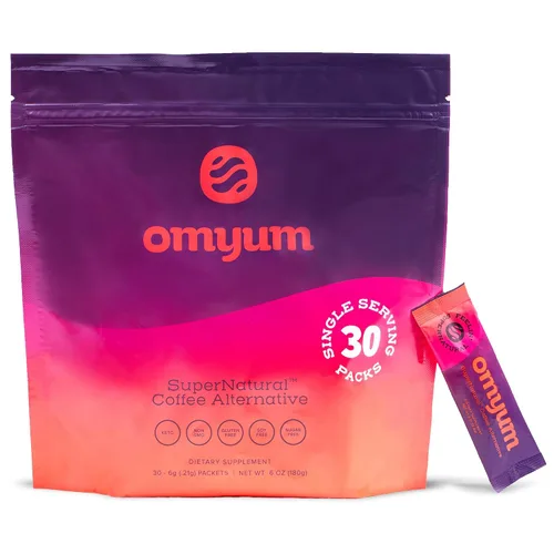 Vista 10 de OMYUM SuperNatural Coffee Alternativa (30 porciones) – Mezcla orgánica de hongos adaptógenos superalimentos con cacao, melena de león, reishi
