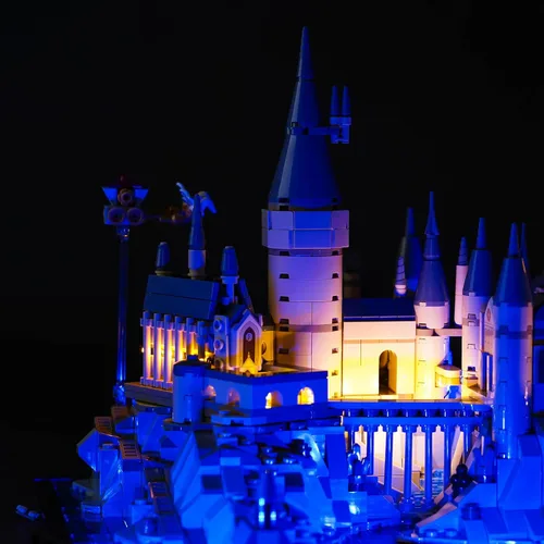 Vista 5 de VONADO Kit de luces LED RC actualizado para Lego Hogwarts Castle and Grounds 76419, juego de iluminación creativa con control remoto, accesorios
