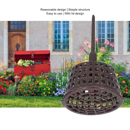 Vista 4 de Cestas de malla para fertilizantes, cesta de fertilizante de jardín de plástico, tazas de nutrición para plantación de amplia apertura, con tapa