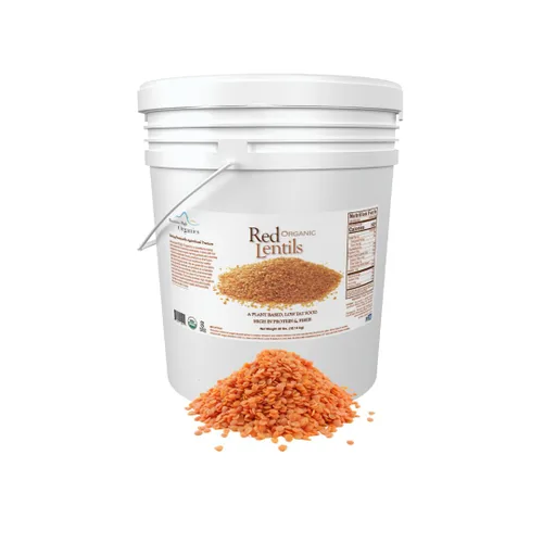 Vista 9 de Mountain High Organics Lentejas decorticadas orgánicas rojas divididas, 25 libras