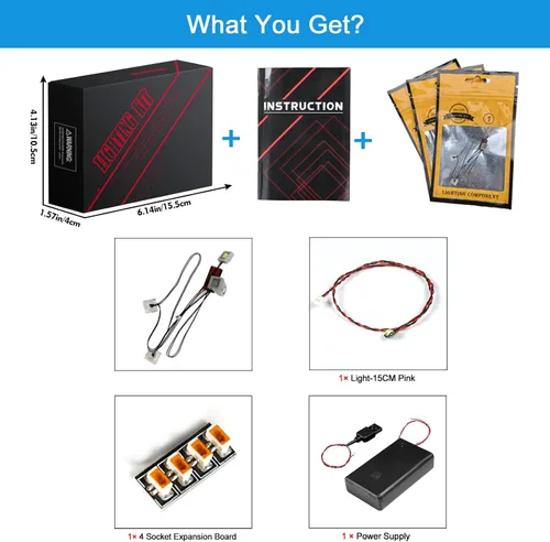 Vista 2 de Kit de luces VONADO compatible con Lego Minecraft La Fortaleza de la Espada 21244, iluminación DIY compatible con sets de Lego Minecraft 21244