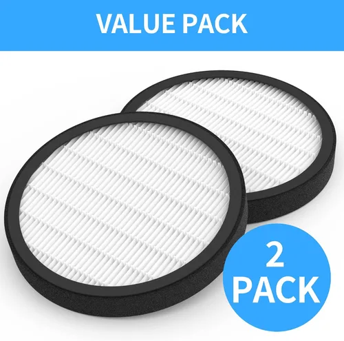 Vista 3 de Paquete de 2 filtros de repuesto Halo True HEPA, compatible con Pure Enrichment PureZone Halo Purifier PEAIRDSK, filtros HEPA 2 en 1