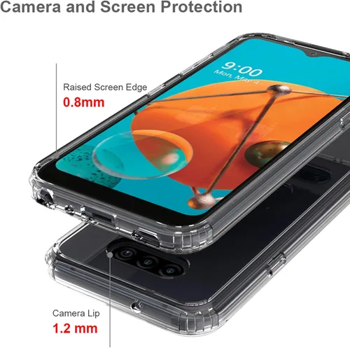 Vista 2 de Compatible con LG Aristo 5, funda transparente impresa, a prueba de golpes, arañazos, compatible con LG Phoenix 5/Fortune 3/Tribute Monarch/Risio 4