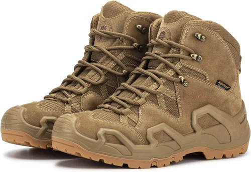 Vista 5 de RockRooster Walland KS735-KS737 - Botas de combate para hombre, suela de goma impermeable, botas de senderismo
