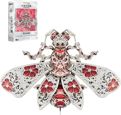 Vista 10 de JOMIOD Rompecabezas de metal 3D, kits de modelos de metal, broche de moda animal con temática de insectos, ensamblaje de rompecabezas 3D