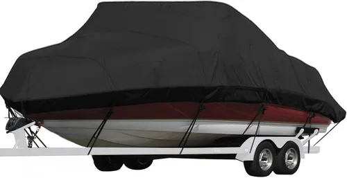 Vista 8 de Cubierta Seamander para lancha, resistente e impermeable para casco en V, de tres cascos, para pesca, esquí, estilo profesional para poca Gris