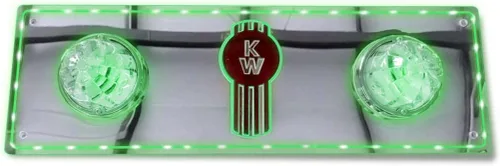 Vista 10 de Florida's Finest Customs compatible con luces de techo para dormitorio Kenworth (azul) Placa de luz de cúpula y acabado espejado Inserto