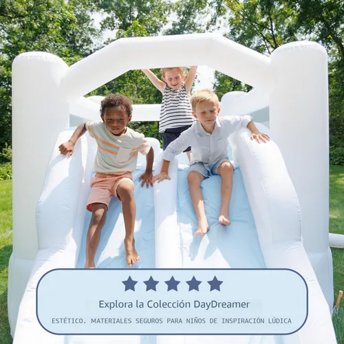 Vista 4 de Bounceland Obstacle Dream Bouncer Combo Slides, 18.5 pies x 8.5 pies x 6 pies de alto, soplador de aire incluido con GFCI, toboganes dobles, carrera