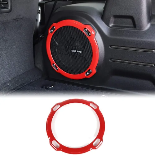 Vista 3 de JeCar Cubierta para altavoz de subwoofer de tronco, accesorios interiores de ABS compatibles con Jeep Wrangler 2018-2023 JL JLU Rubicon, azul